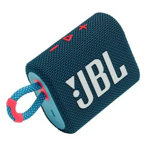 Coluna Portátil JBL GO 3 - IP67 - Azul/Rosa - GO3BLUPNK