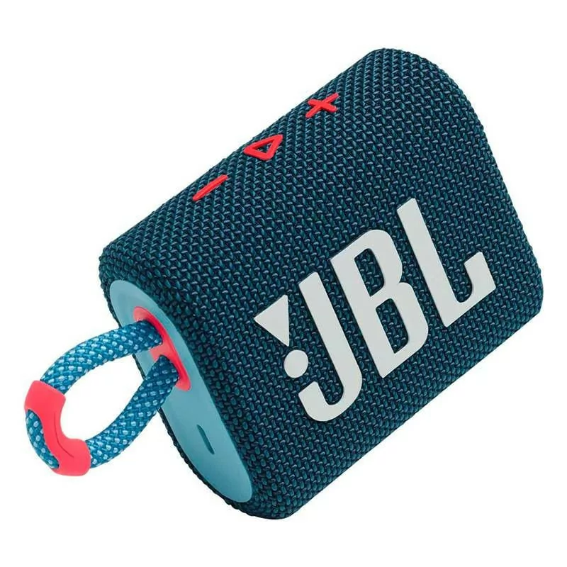 Coluna Portátil JBL GO 3 - IP67 - Azul/Rosa - GO3BLUPNK Coluna Portátil JBL GO 3 - IP67 - Azul/Rosa - GO3BLUPNK
