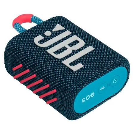 Coluna Portátil JBL GO 3 - IP67 - Azul/Rosa - GO3BLUPNK