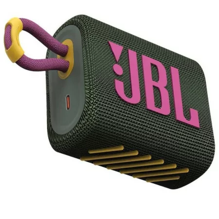 Coluna Portátil JBL GO 3 - IP67 - Verde/Rosa - GO3GRNPNK