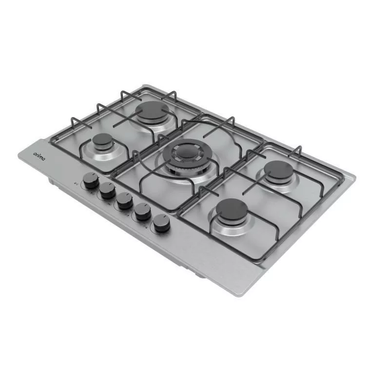 Orima Gas Hob - 4 Burners + 1 - Stainless Steel - ORQ-75-X