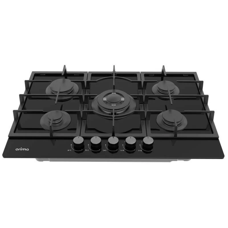 Orima Gas Hob - 5 Burners - Black - ORQ-475-VG