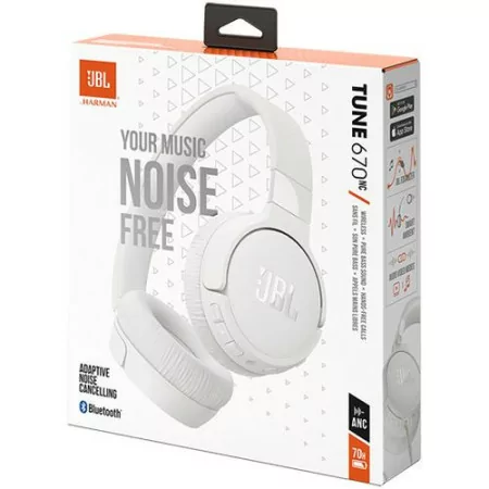 Auscultadores JBL Bluetooth - Branco - T670NCWHT