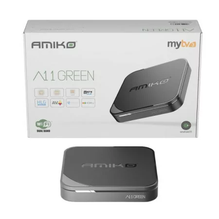Amiko A11 Green - 2GB/16GB - Android 11 - IPTV Box - MyTV 3 - Dual-Band