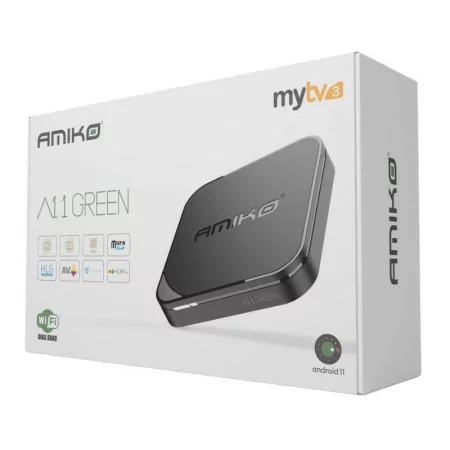 Amiko A11 Green - 2GB/16GB - Android 11 - Box IPTV - MyTV 3 - Dual-Band|Amiko|5999883027875