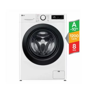Maquina Lavar Roupa LG - 8KG - 1200RPM - Classe A - Branca - F2WR5S8S6W