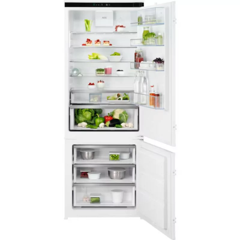 AEG Combined Refrigerator - 376L - White - NSC7G751 AEG Combined Refrigerator - 376L - White - NSC7G751