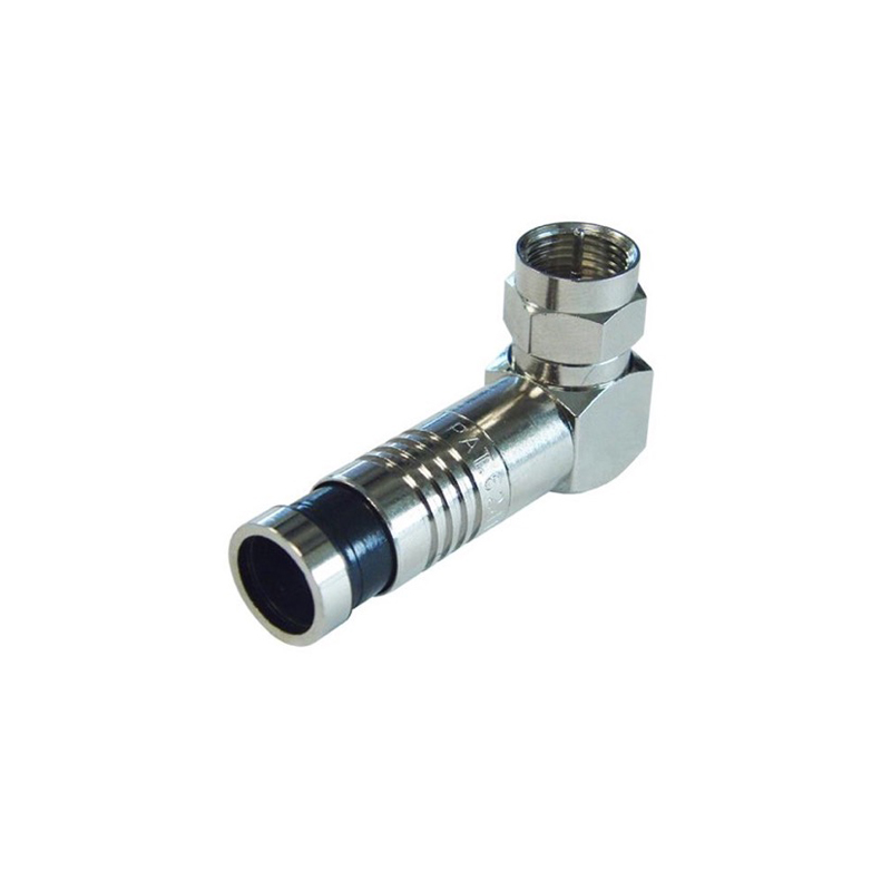 F Type Connector 90º Compression RG6 FCM Kontrolsat