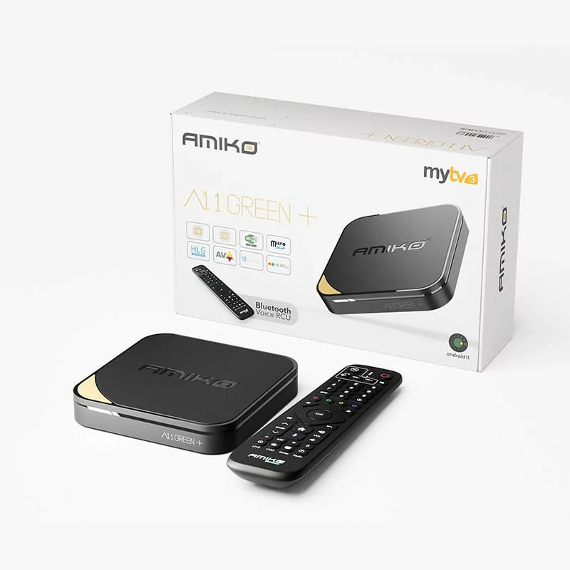 Amiko A11 Green+ BT - Android TV Box - 2GB/16GB - MyTV 3 Amiko A11 Green+ BT - Android TV Box - 2GB/16GB - MyTV 3
