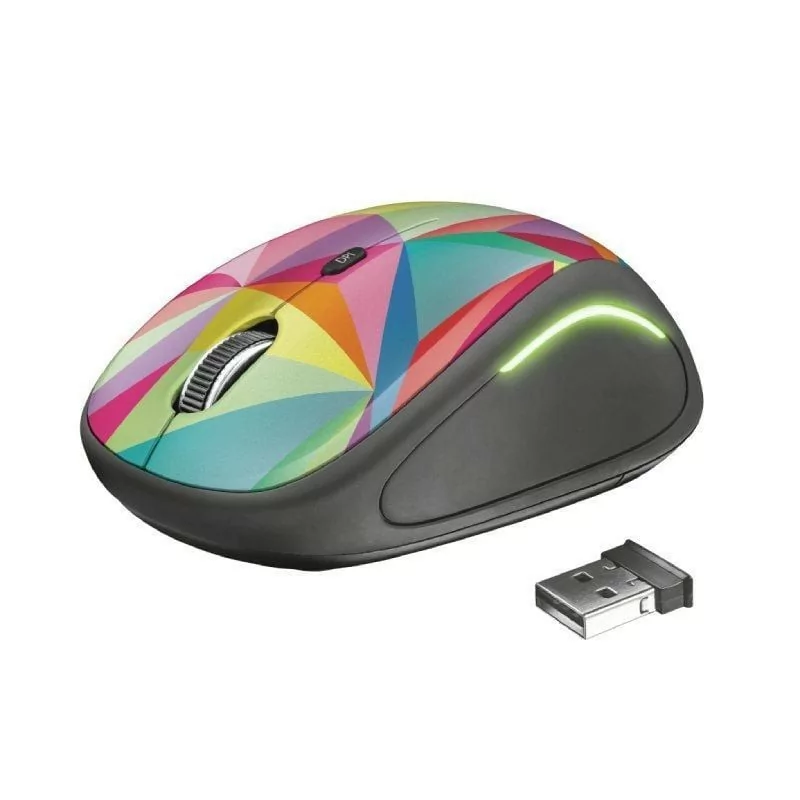 Trust Yvi Mouse - 1600 DPI - Wireless - Multicolor