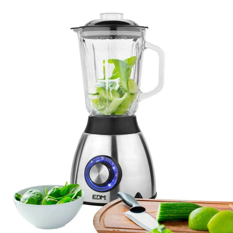 Liquidificador com copo de vidro 1,5 l 550w ø18x40cm edm
