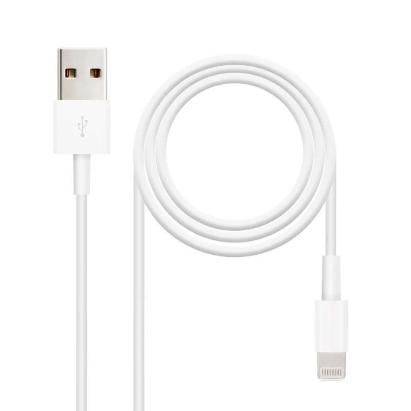 Cabo Lightning Nanocable - Branco - 1M|Nanocable|8433281006645 Cabo Lightning Nanocable - Branco - 1M|Nanocable|8433281006645