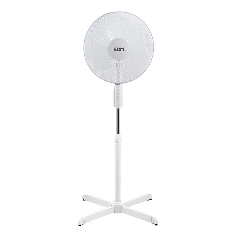 Ventilador de Pie EDM - 110/130cm - Blanco - 50W - 33910 Ventilador de Pie EDM - 110/130cm - Blanco - 50W - 33910