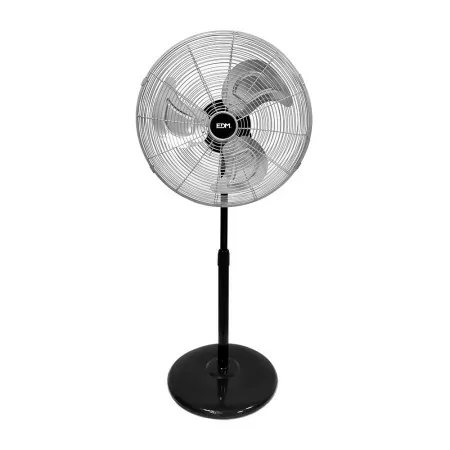 Ventoinha de Pé Industrial EDM - 60/90cm - Base Circular - 80W - Preto - 33528|EdM|8425998335286