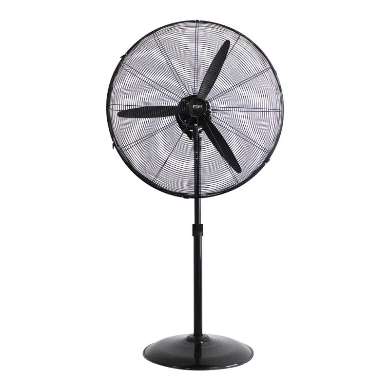 Ventilador de Pie Industrial EDM - 117/156cm - Base Circular - 180W - Negro Ventilador de Pie Industrial EDM - 117/156cm - Base Circular - 180W - Negro