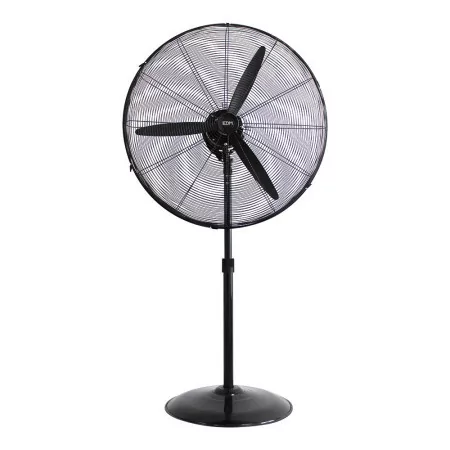 Ventilador de Pie Industrial EDM - 117/156cm - Base Circular - 180W - Negro