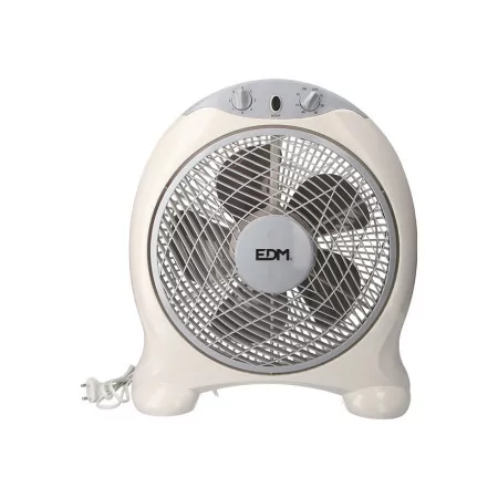 EDM Floor Fan - Box Fan - 45W - White/Gray
