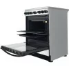 Indesit Electric Stove - 4 Burners - 69L - Stainless Steel - IS67V5PHX/E