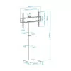 Suporte TV Chão TooQ - Regulação de Altura - 37" / 70" - FS2285M-B|TooQ|8433281014398