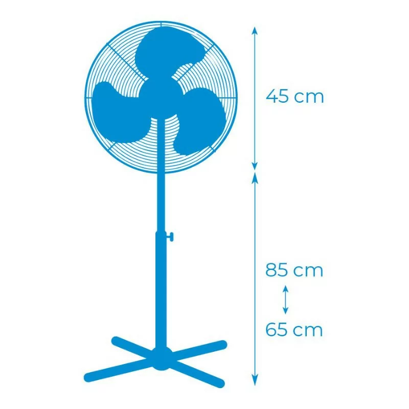 Ventoinha de Pé EDM - 110/130cm - Branco - 50W - 33910