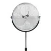EDM Industrial Standing Fan - 118/148cm - Circular Base - 120W - Chrome/Black