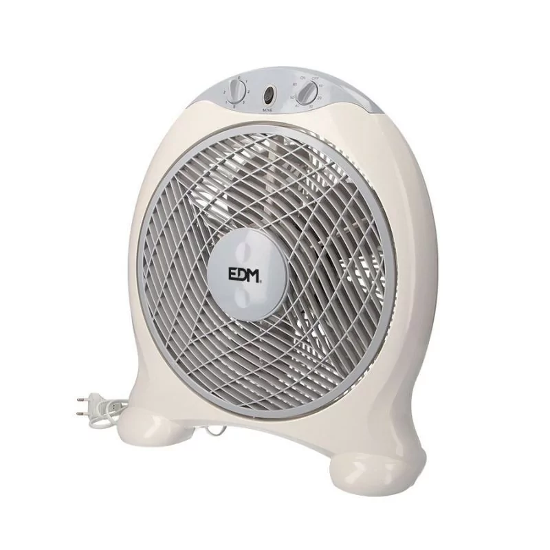 Ventoinha de Chão EDM - Box Fan - 45W - Branco/Cinza - 33951