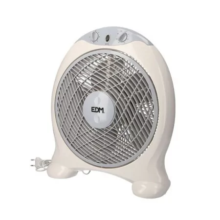 Ventilador de Chão EDM - Box Fan - 45W - Blanco/Gris - 33951