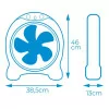 EDM Floor Fan - Box Fan - 45W - White/Gray
