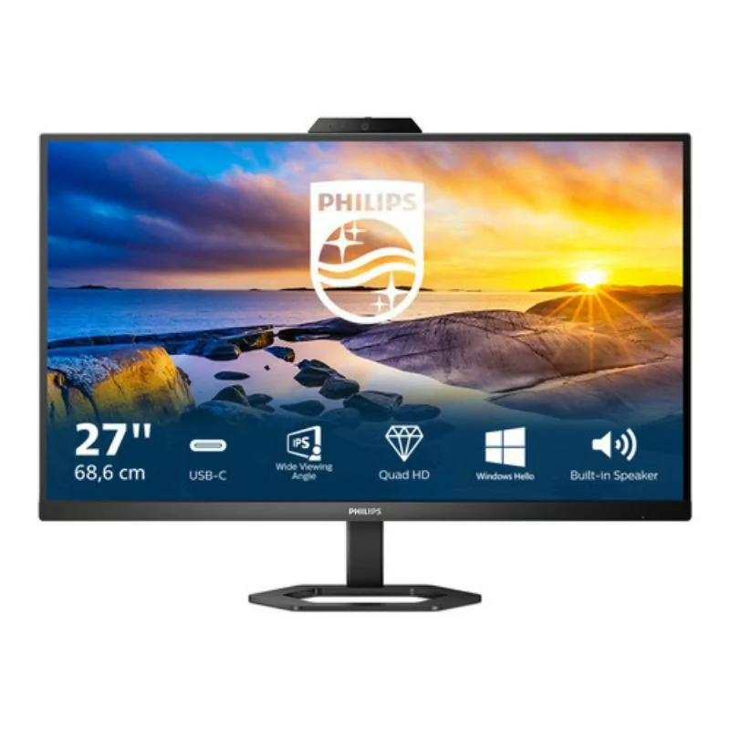 Monitor Philips LCD C/Webcam - Preto - 27E1N5600HE/00 Monitor Philips LCD C/Webcam - Preto - 27E1N5600HE/00