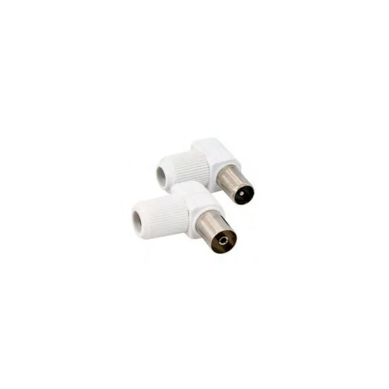 IEC Male Plug - Angular - White IEC Male Plug - Angular - White