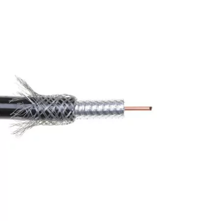 RG6 Black PVC Coaxial Cable - 25 meters