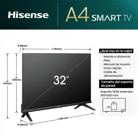 Hisense 32" LED Smart TV - 32A4N - HD