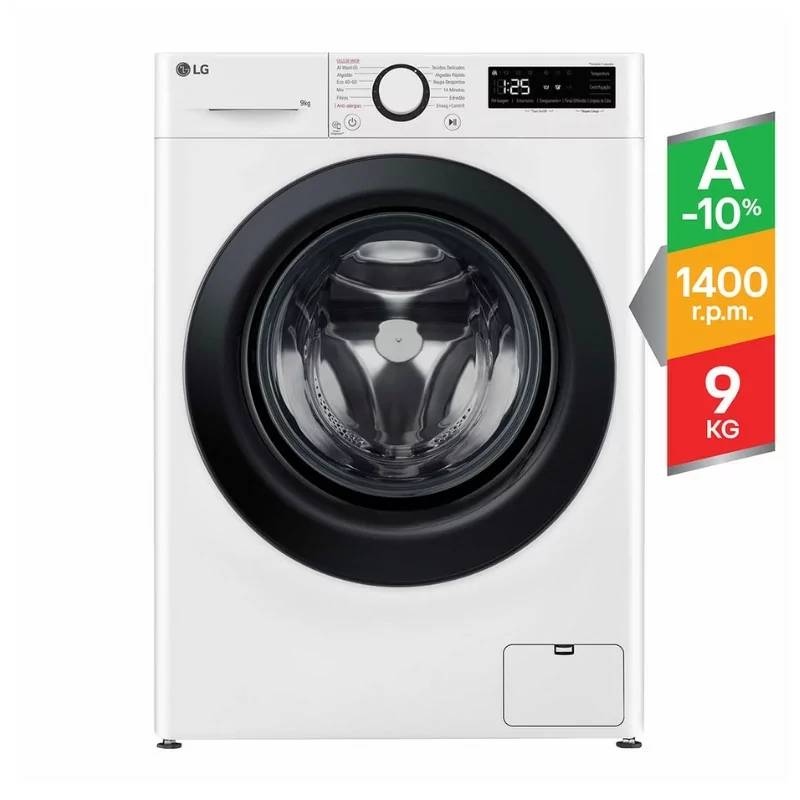 Máquina Lavar Roupa LG F4WR5009A6W (9kg - 1400rpm - Clase A) Máquina Lavar Roupa LG F4WR5009A6W (9kg - 1400rpm - Clase A)
