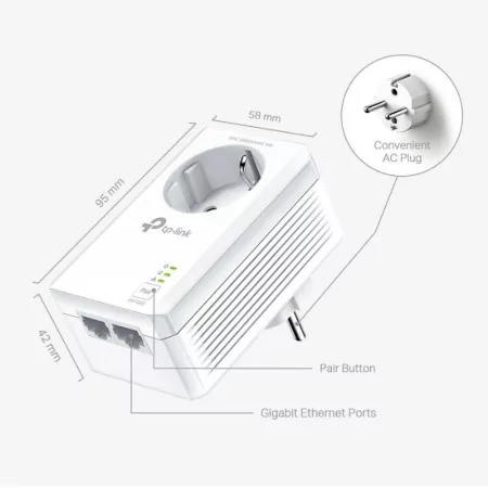 TP-Link Powerline - TL-PA7027P KIT - (1000Mbps - Range 300m - Pack of 2)