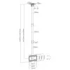 Suporte de Teto Aisens Giratório Inclinavél Extensivél TV (23"-43")|AISENS|8436574703948