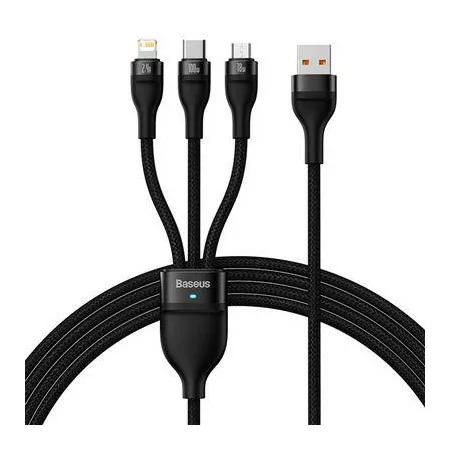 Cabo Adaptador Baseus Flash Series 100W 1.2m - Preto|Baseus|6932172608712