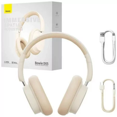 Baseus Bowie D05 Wireless Headphones - Cream White