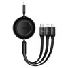 Baseus Adapter - (Lightning + USB-C + MicroUSB) - 1.1M - Black
