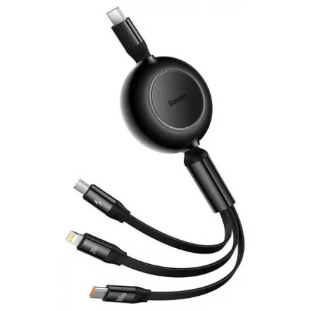 Baseus Adapter - (Lightning + USB-C + MicroUSB) - 1.1M - Black