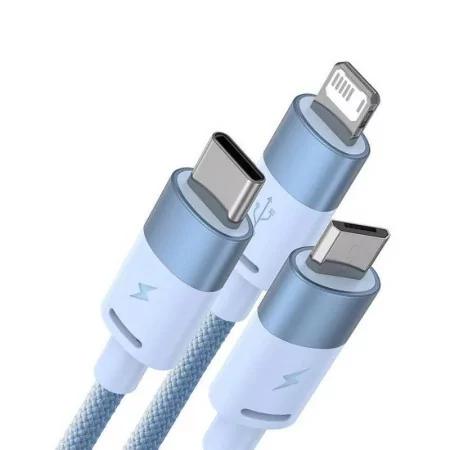 Cabo Baseus - (USB-A p/ USB-C - Micro USB - Lightning) - 1.2M - Azul|Baseus|6932172622275