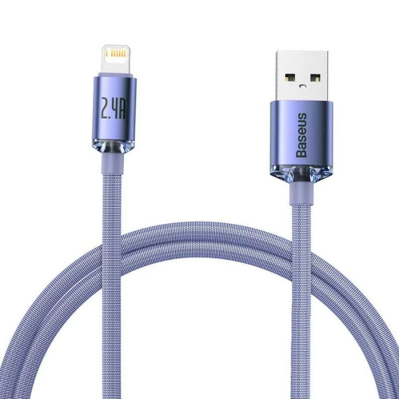 Cabo Baseus - USB-A - Lightning - 2M - Roxo|Baseus|6932172602734 Cabo Baseus - USB-A - Lightning - 2M - Roxo|Baseus|6932172602734