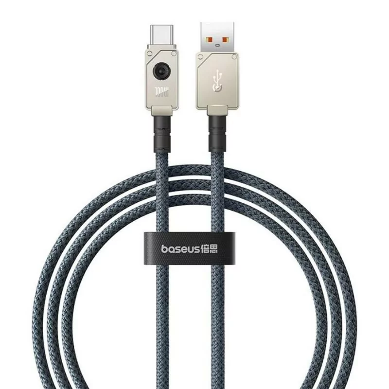 Baseus Cable - USB-A - USB-C - 100W - 1M - Gray Baseus Cable - USB-A - USB-C - 100W - 1M - Gray