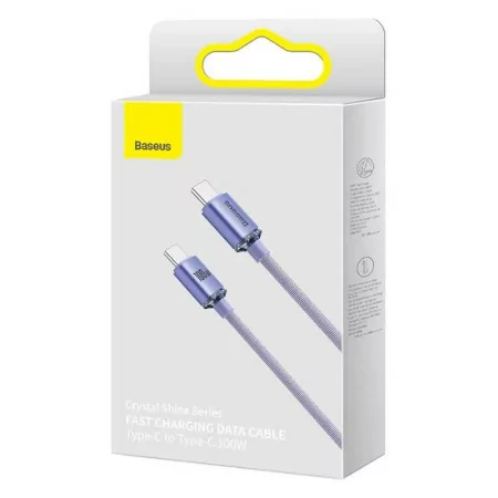 Cabo Baseus - USB-C - 100W - 1.2M - Lilás|Baseus|6932172602888