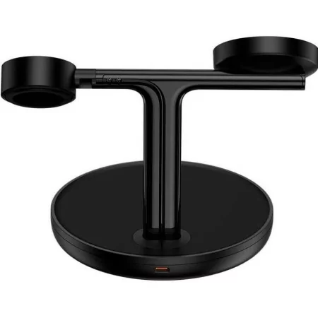 Carregador Wireless Baseus Swan 3-em-1 c/MagSafe 20W Preto|Baseus|6932172609627