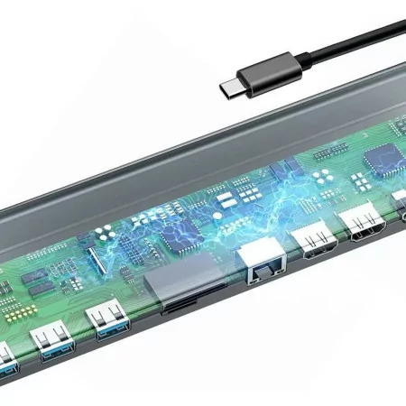 Docking Station Baseus Enjoyment USB-C 10-in-1 Gray