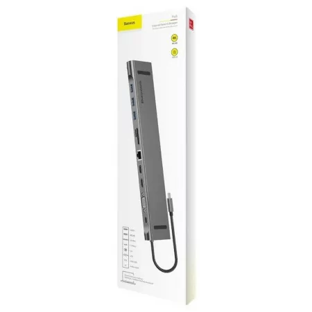 Docking Station Baseus Enjoyment USB-C 10-in-1 Gray