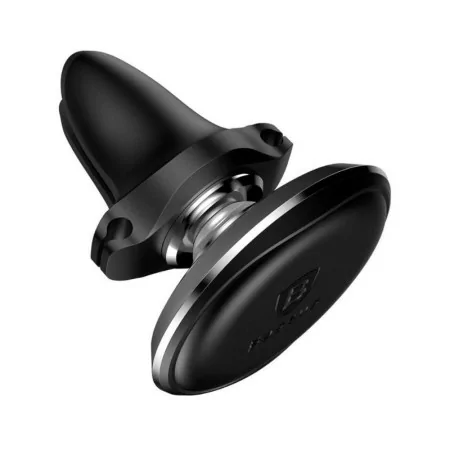 Magnetic Car Holder with Cable Clip - Black