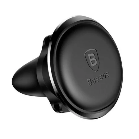 Magnetic Car Holder with Cable Clip - Black