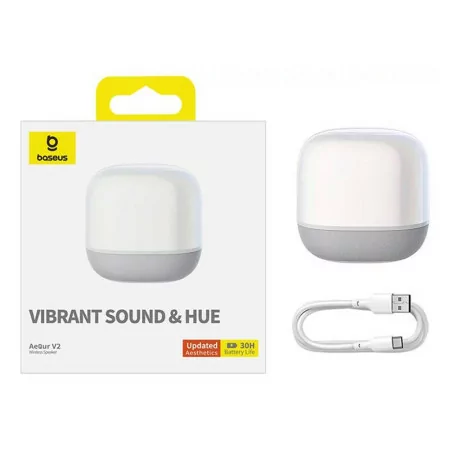 Coluna Portátil Baseus AeQur V2 Wireless - Branca|Baseus|6932172634643