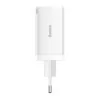 Baseus GaN5 Pro Dual USB-C + USB-A 65W Fast Charger White + USB-C Cable 100W 1m